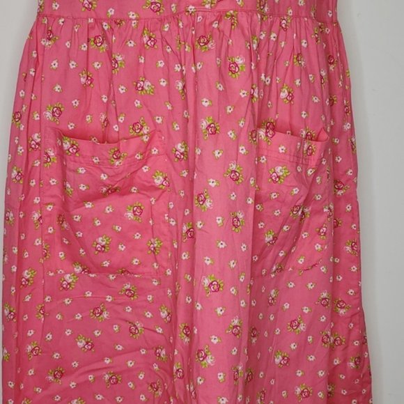LANDS' END Pink Floral Cottagecore Dress - Picture 4 of 8